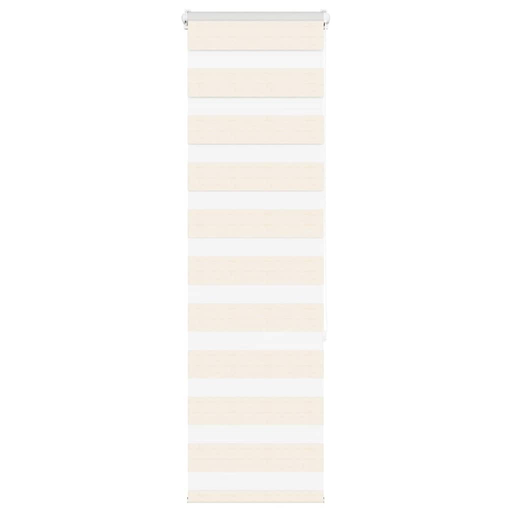 vidaXL Doppelrollo Marmorbeige 45x150 cm Stoffbreite 40,9 cm Polyester