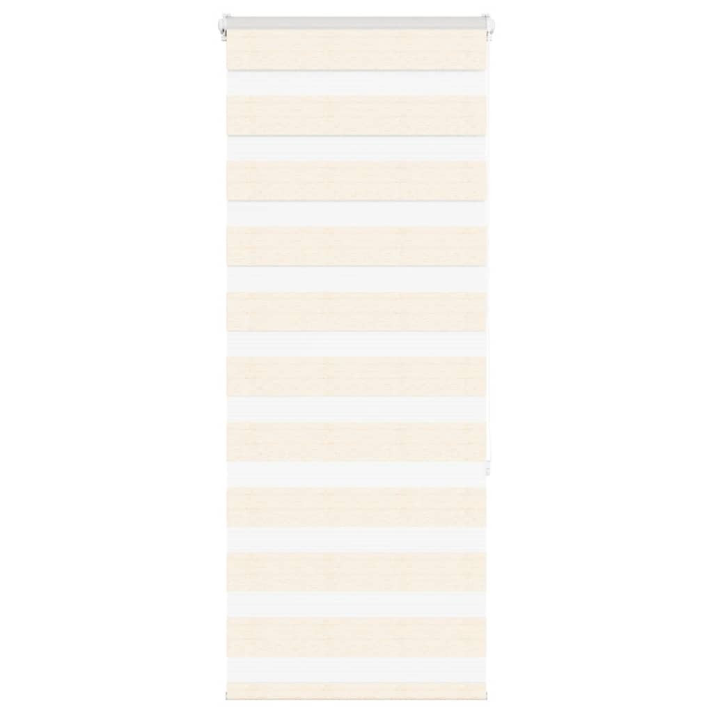 vidaXL Doppelrollo Marmorbeige 55x150 cm Stoffbreite 50,9 cm Polyester