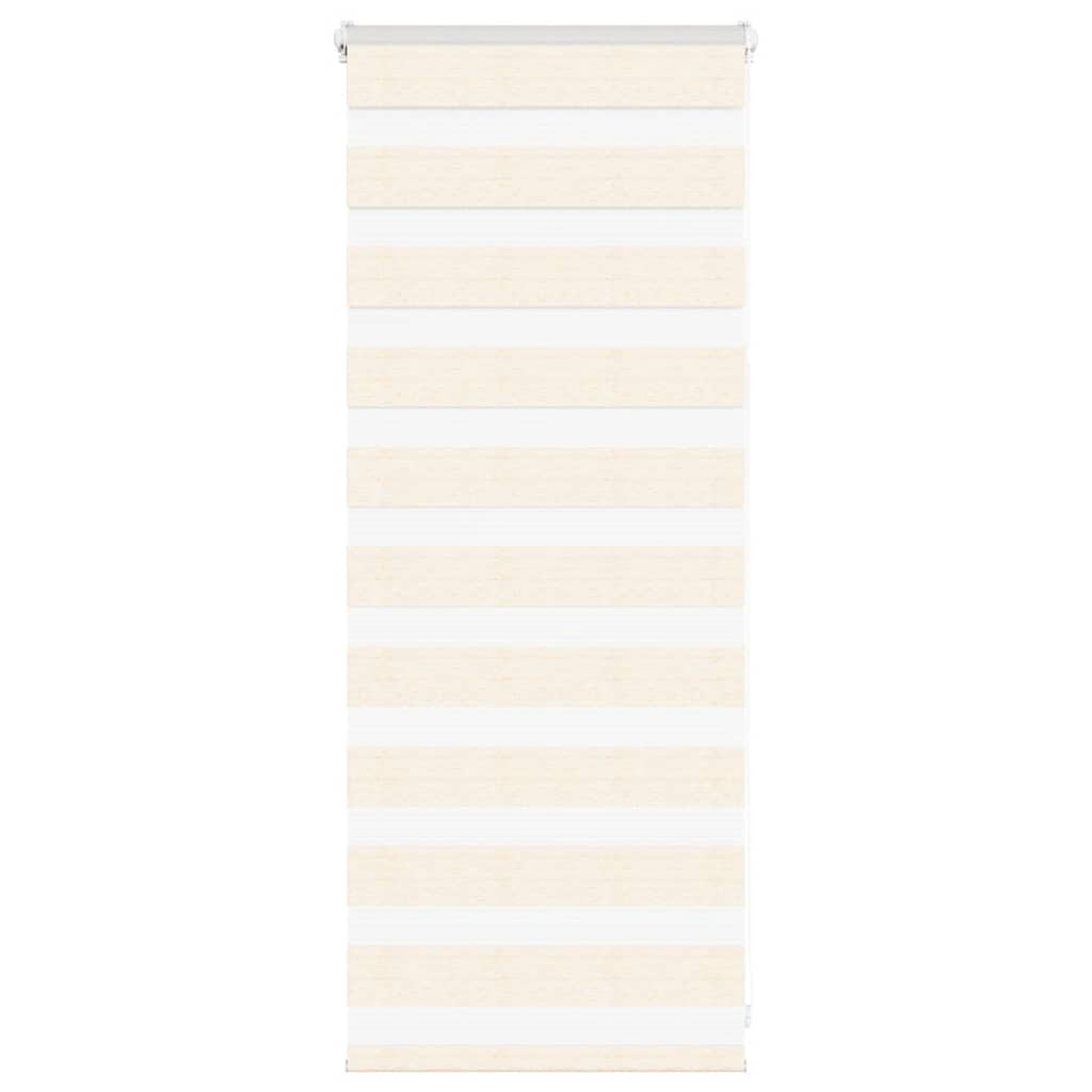 vidaXL Doppelrollo Marmorbeige 55x100 cm Stoffbreite 50,9 cm Polyester