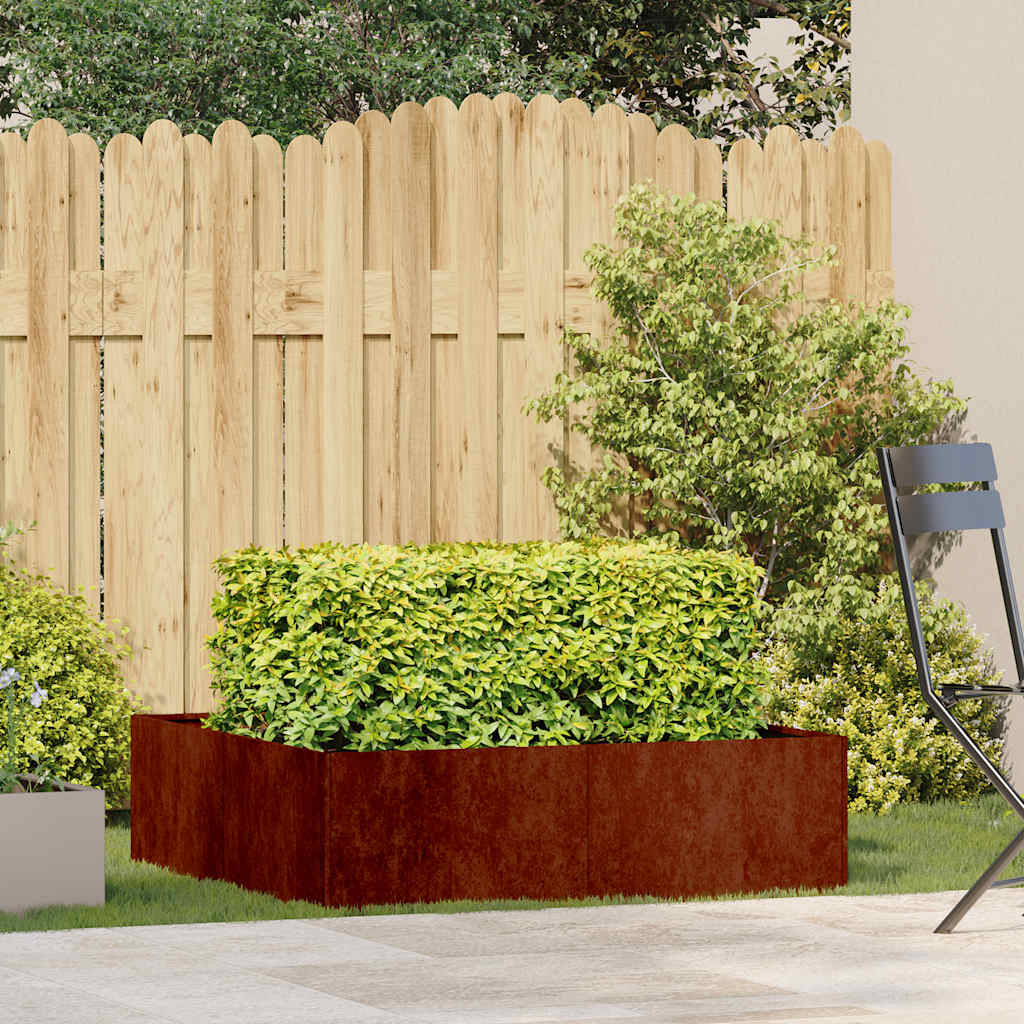 vidaXL Pflanzkübel Rostig 100x100x30 cm Wetterfester Stahl