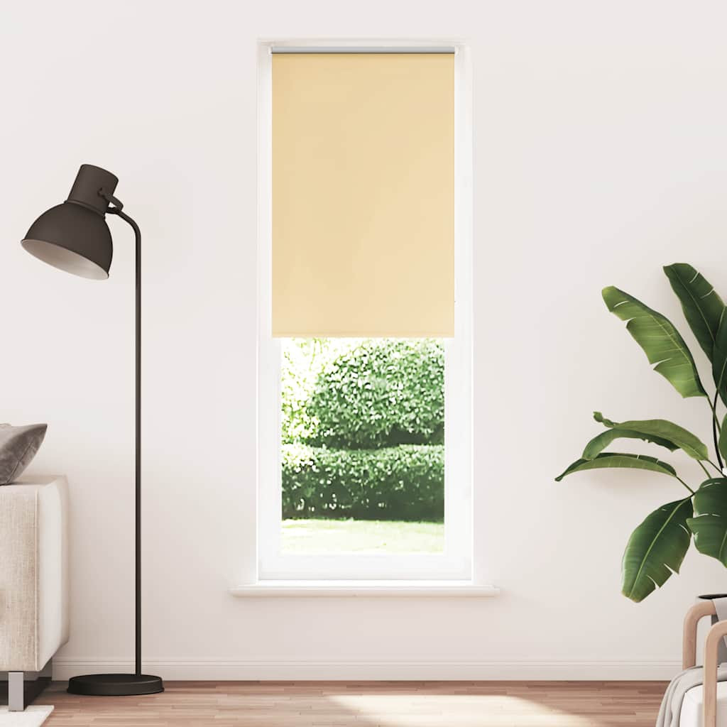 vidaXL Verdunkelungsrollo Beige 80x230cm Stoffbreite 75,7 cm Polyester