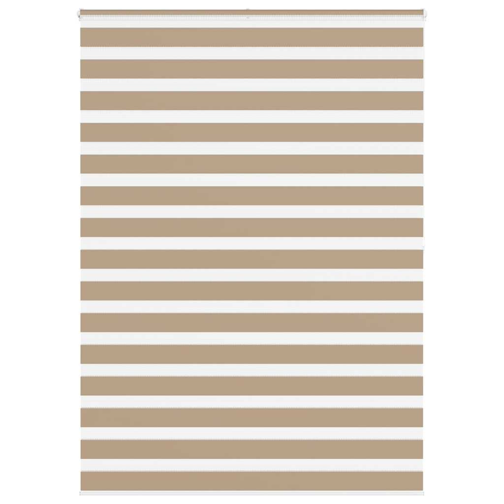 vidaXL Doppelrollo Sandbraun 155x200 cm Stoffbreite 150,9 cm Polyester