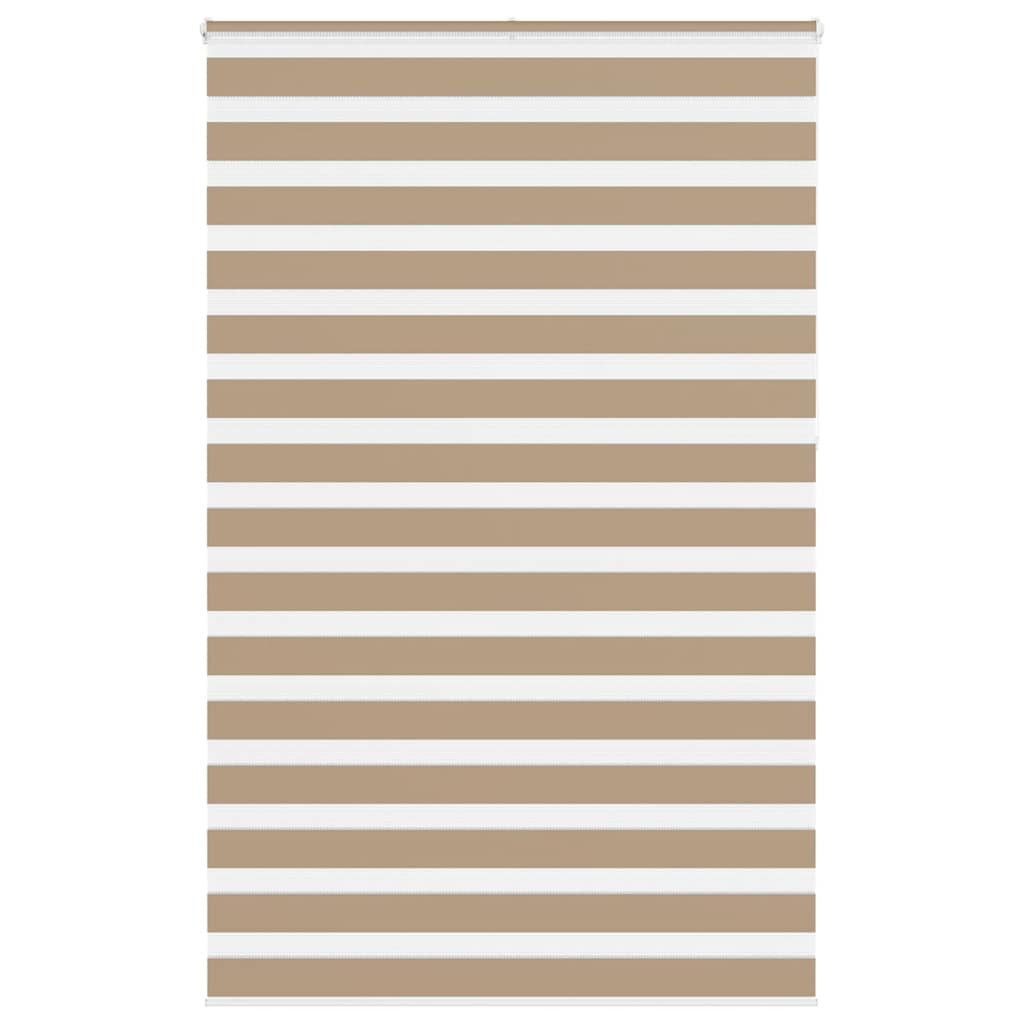vidaXL Doppelrollo Sandbraun 150x230 cm Stoffbreite 145,9 cm Polyester