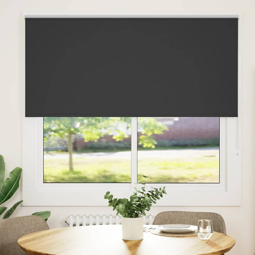 vidaXL Verdunkelungsrollo Schwarz 150x130 cm Stoffbreite 146,6 cm