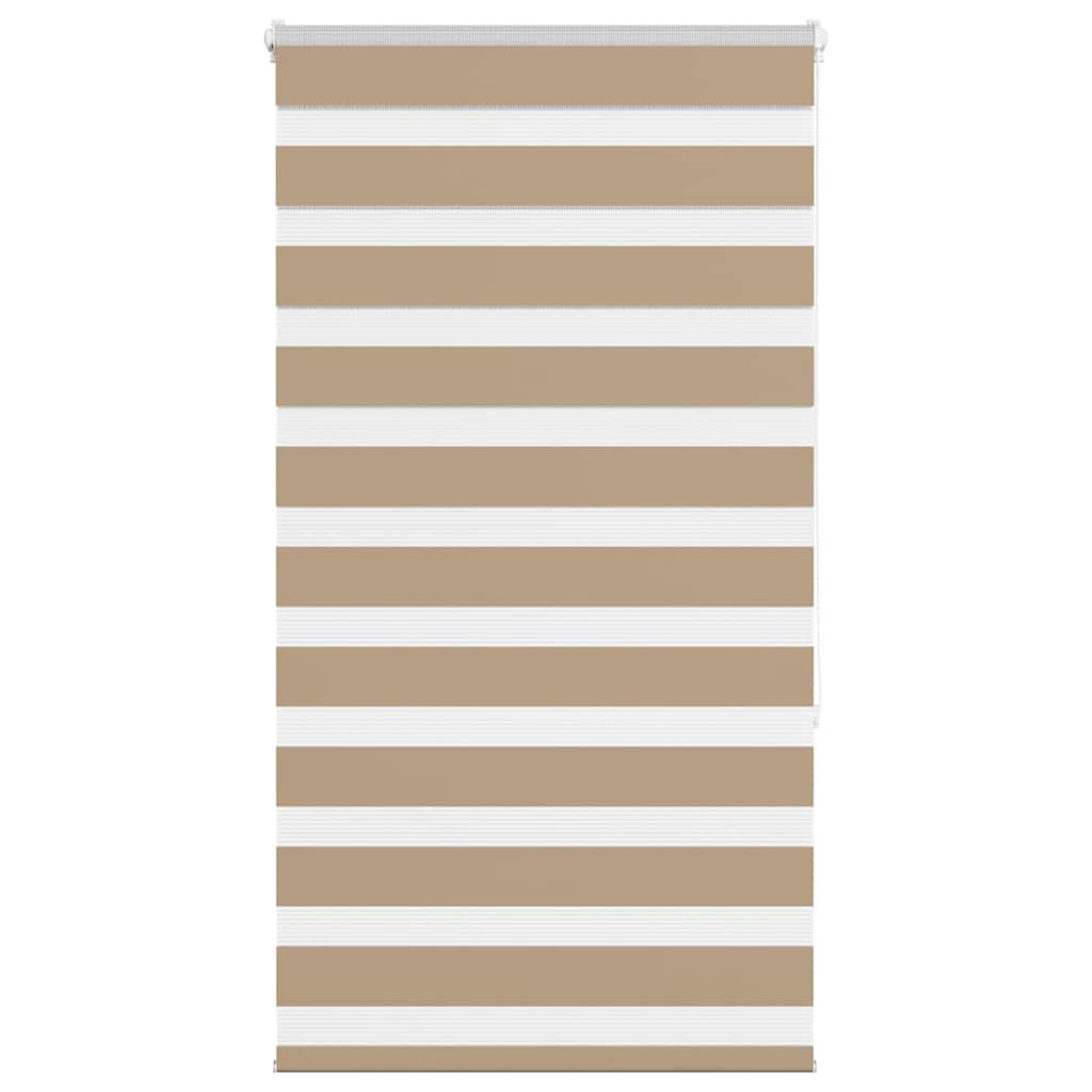 vidaXL Doppelrollo Sandbraun 85x150 cm Stoffbreite 80,9 cm Polyester