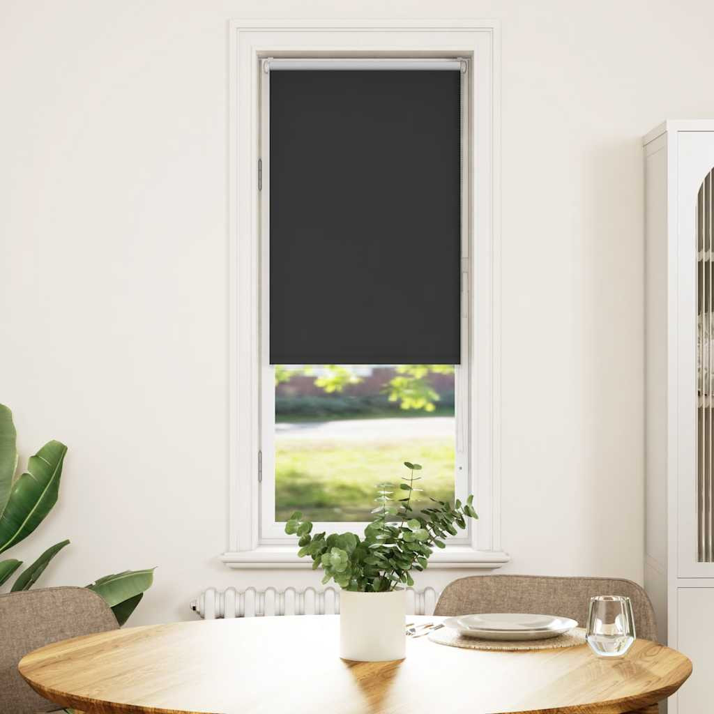 vidaXL Verdunkelungsrollo Schwarz 50x175 cm Stoffbreite 45,7 cm