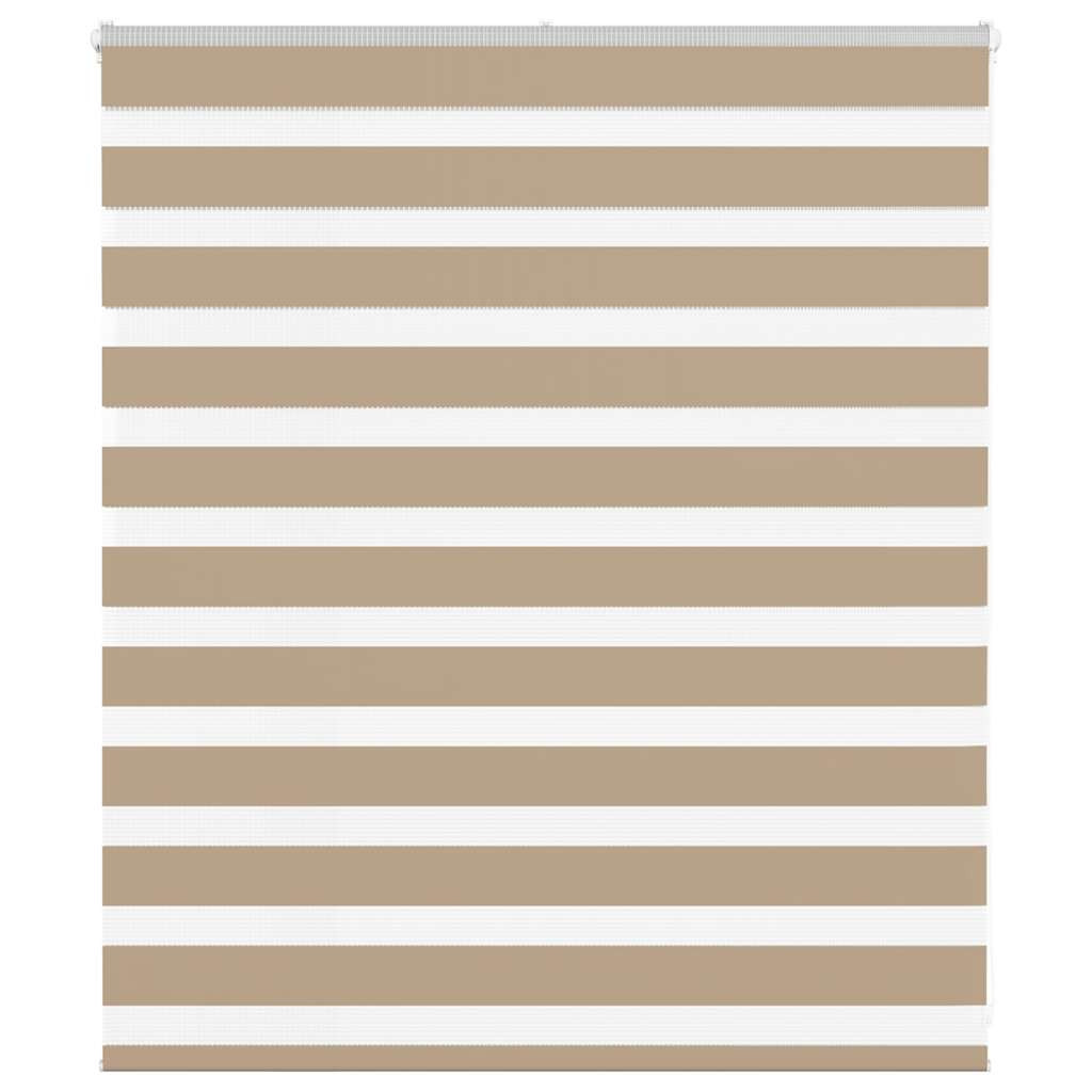 vidaXL Doppelrollo Sandbraun 120x100 cm Stoffbreite 115,9 cm Polyester