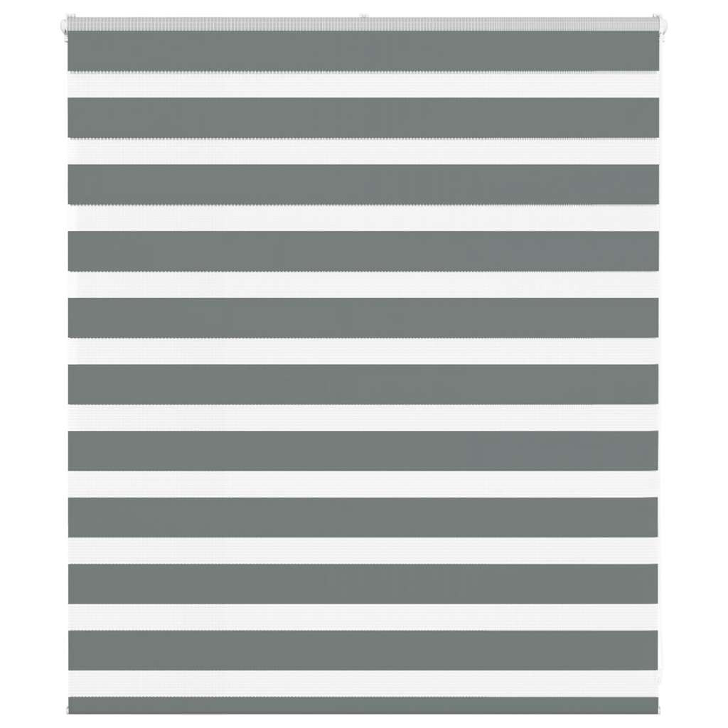 vidaXL Doppelrollo Dunkelgrau 125x100 cm Stoffbreite 120,9 cm Polyester