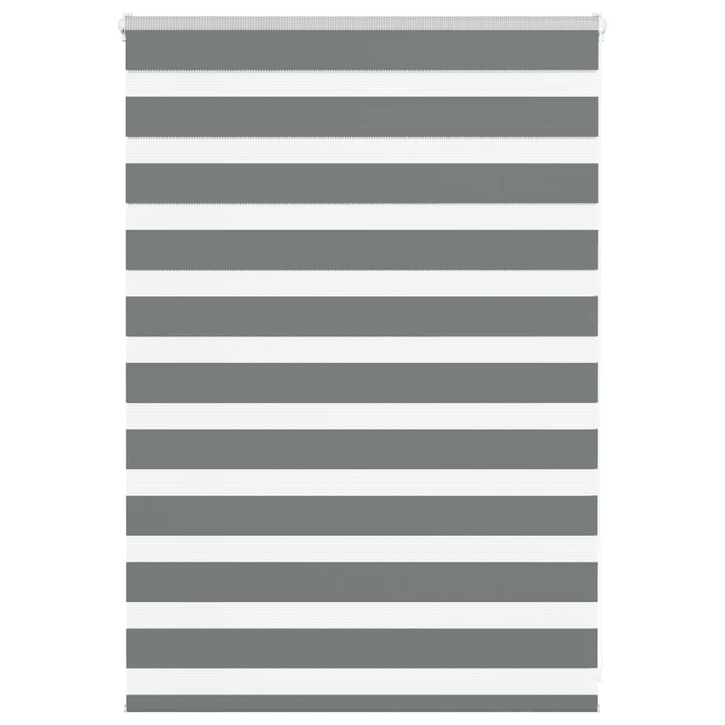 vidaXL Doppelrollo Dunkelgrau 105x100 cm Stoffbreite 100,9 cm Polyester