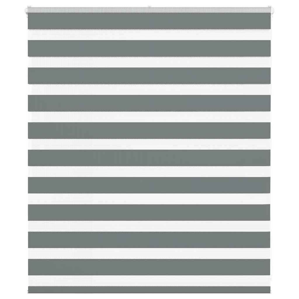 vidaXL Doppelrollo Dunkelgrau 135x100 cm Stoffbreite 130,9 cm Polyester