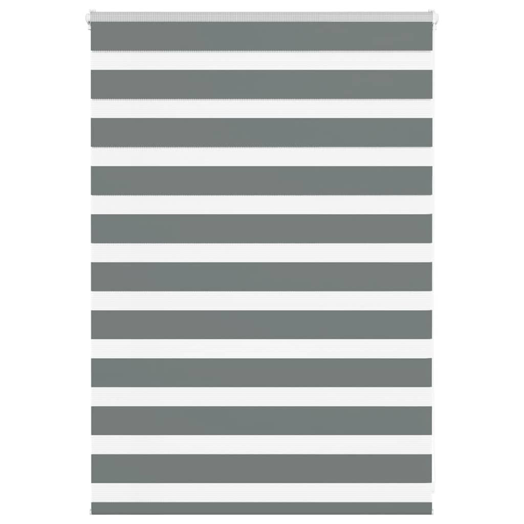 vidaXL Doppelrollo Dunkelgrau 95x100 cm Stoffbreite 90,9 cm Polyester