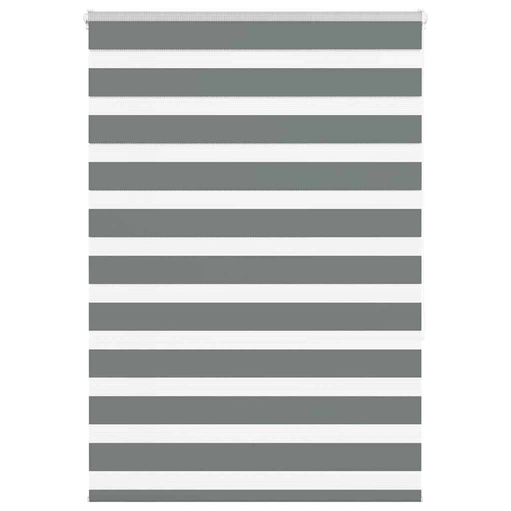 vidaXL Doppelrollo Dunkelgrau 100x150 cm Stoffbreite 95,9 cm Polyester