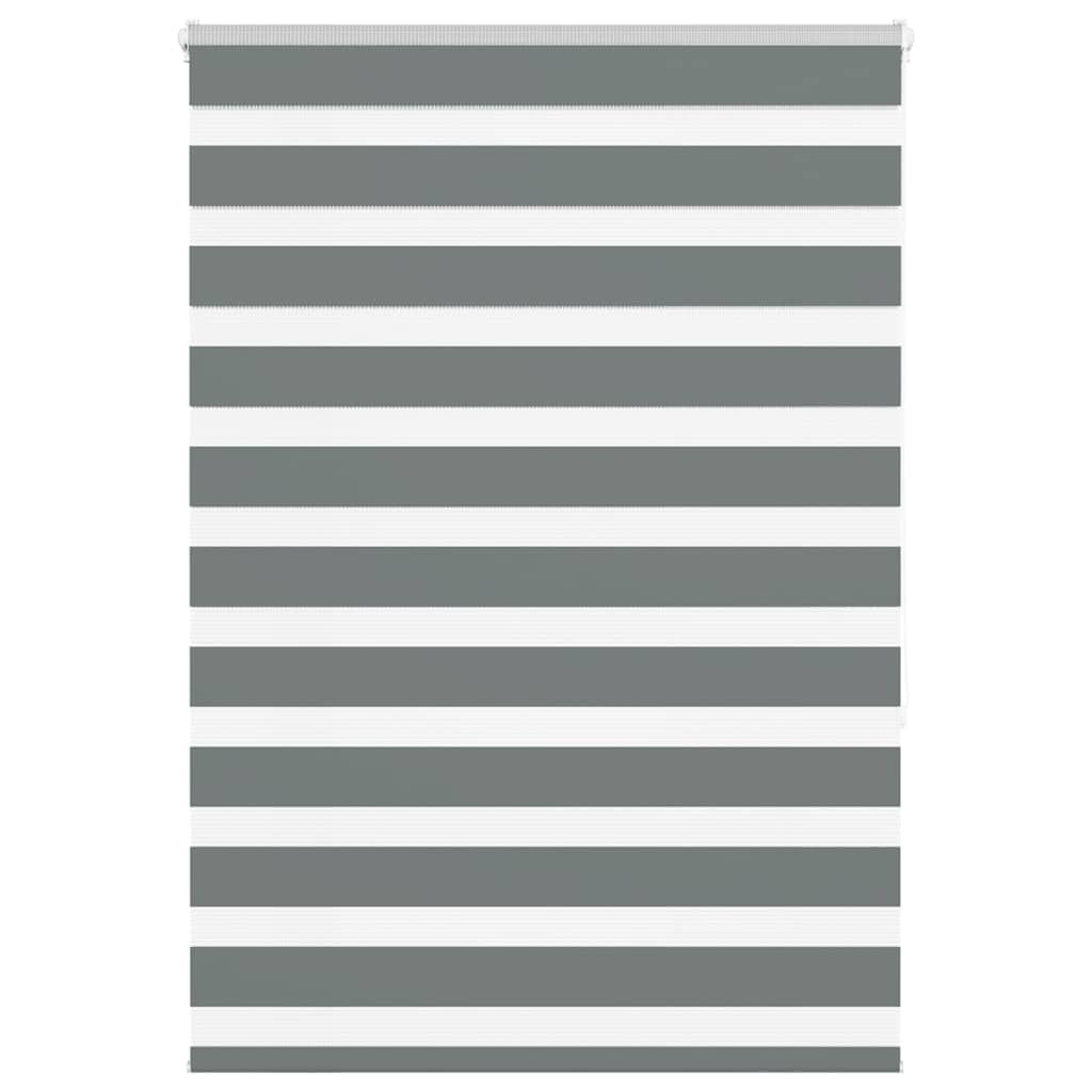 vidaXL Doppelrollo Dunkelgrau 110x150 cm Stoffbreite 105,9 cm Polyester