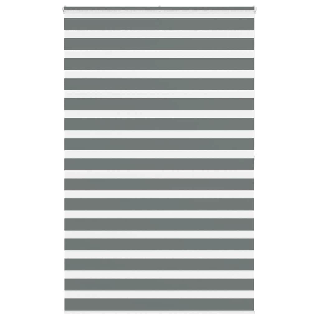 vidaXL Doppelrollo Dunkelgrau 140x200 cm Stoffbreite 135,9 cm Polyester