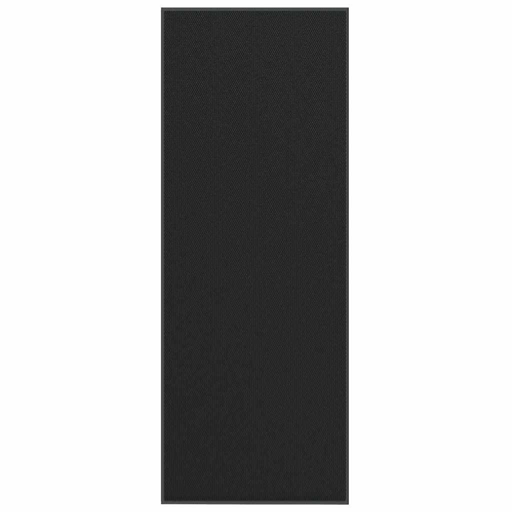 vidaXL Fußmatte Schwarz 115x300 cm