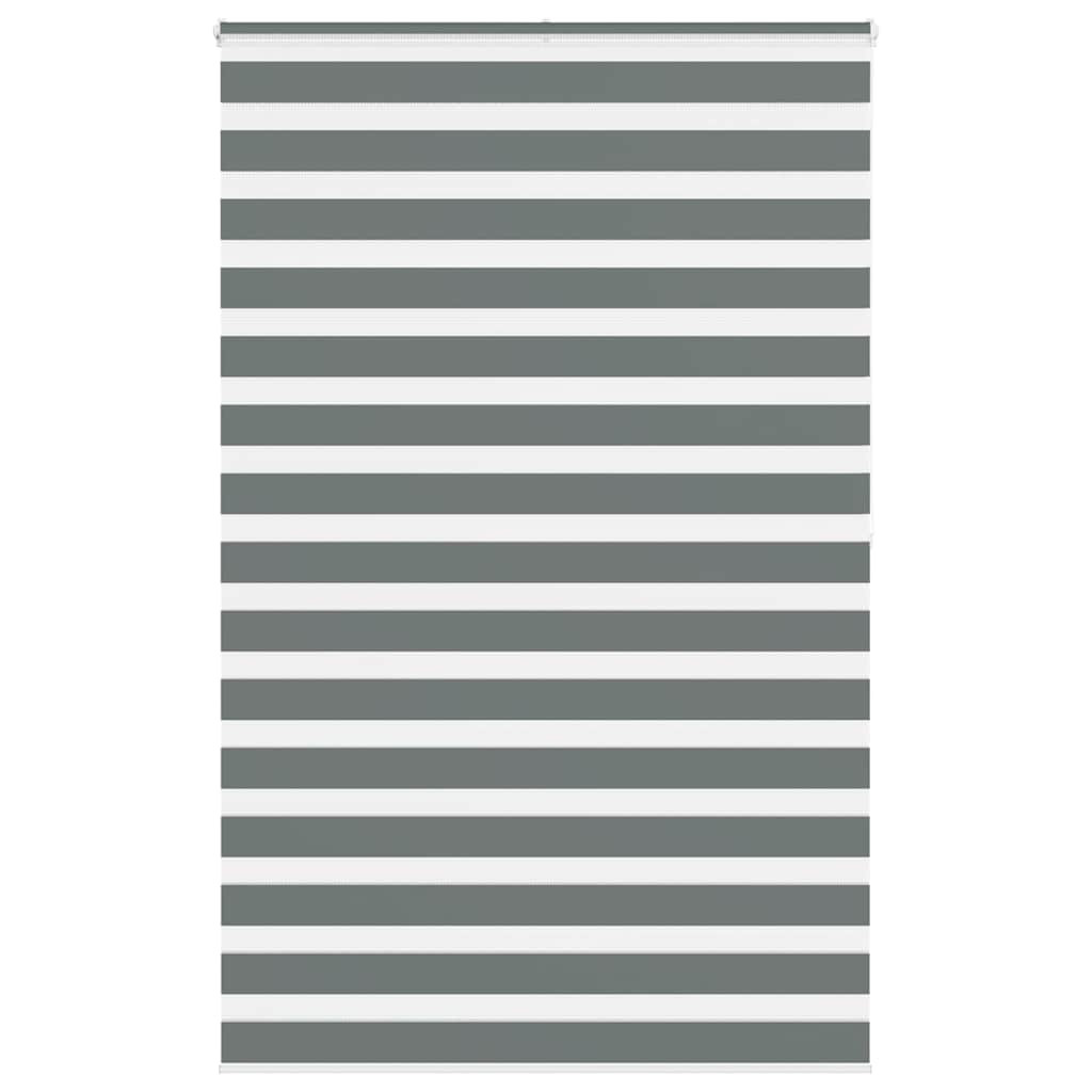 vidaXL Doppelrollo Dunkelgrau 150x200 cm Stoffbreite 145,9 cm Polyester
