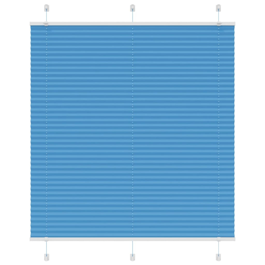 vidaXL Plissee Blau 115x100 cm Stoffbreite 114,4 cm Polyester