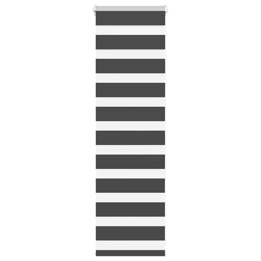 vidaXL Doppelrollo Schwarz 55x100 cm Stoffbreite 50,9 cm Polyester