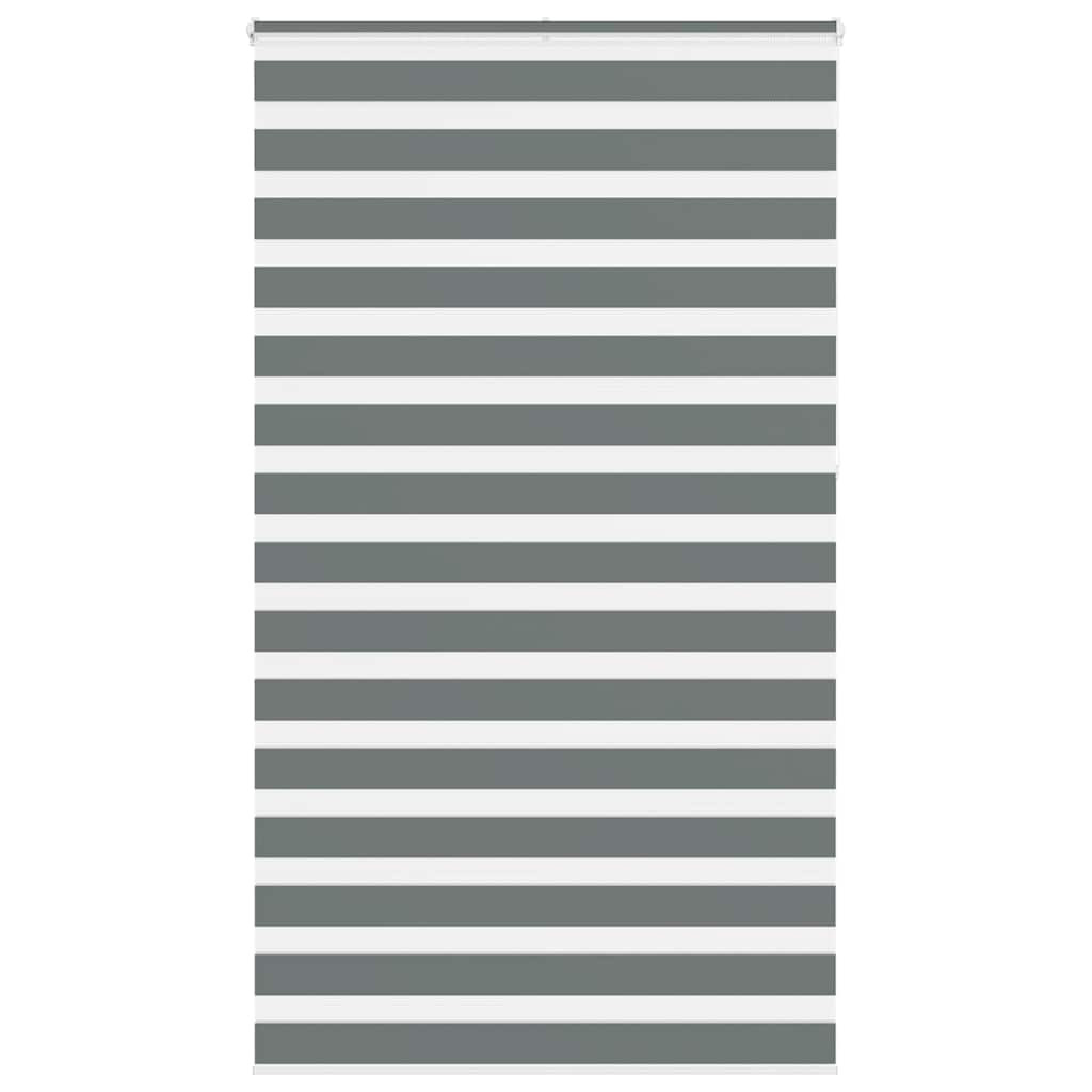 vidaXL Doppelrollo Dunkelgrau 135x230 cm Stoffbreite 130,9 cm Polyester