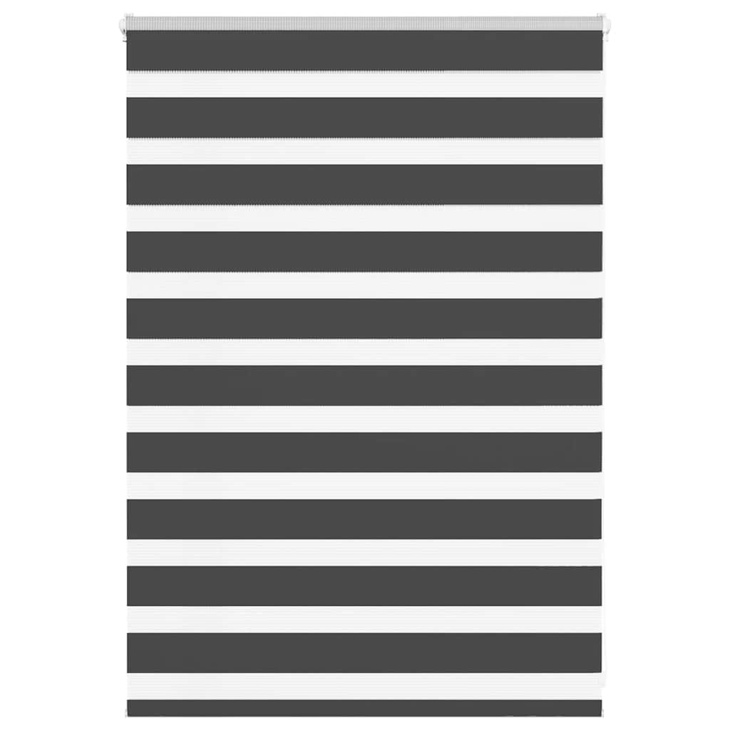 vidaXL Doppelrollo Schwarz 100x100 cm Stoffbreite 95,9 cm Polyester