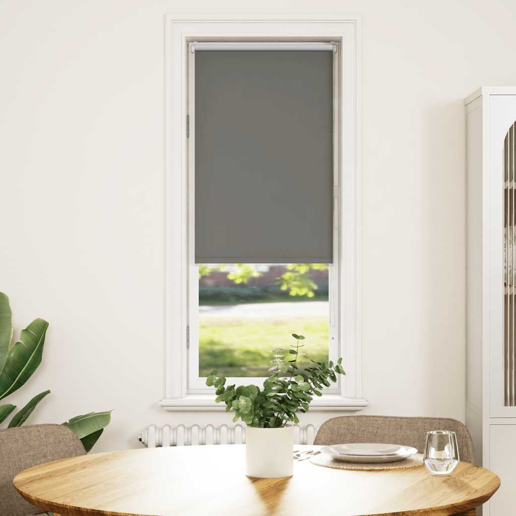vidaXL Verdunkelungsrollo Grau 55x175 cm Stoffbreite 50,7 cm Polyester