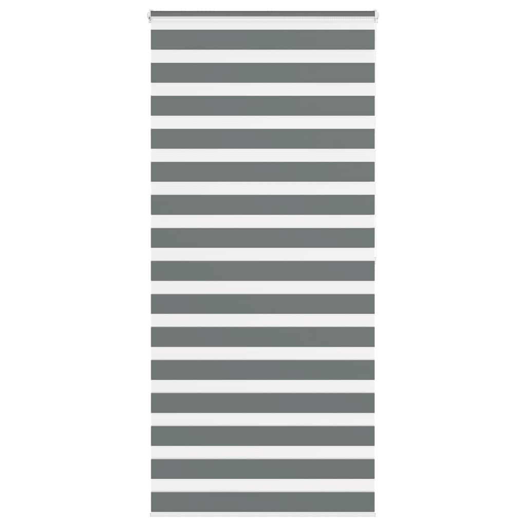 vidaXL Doppelrollo Dunkelgrau 110x200 cm Stoffbreite 105,9 cm Polyester