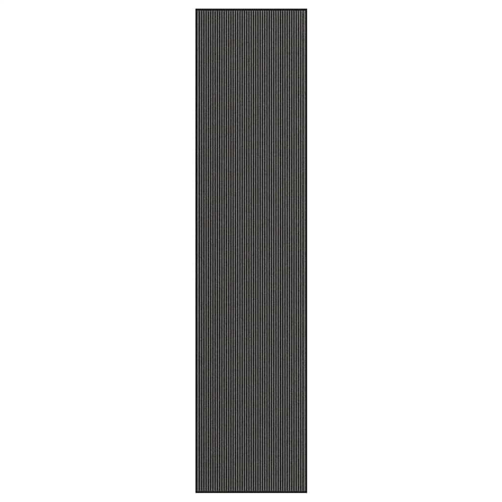 vidaXL Fußmatte Streifen Schwarz und Grau 115x500 cm