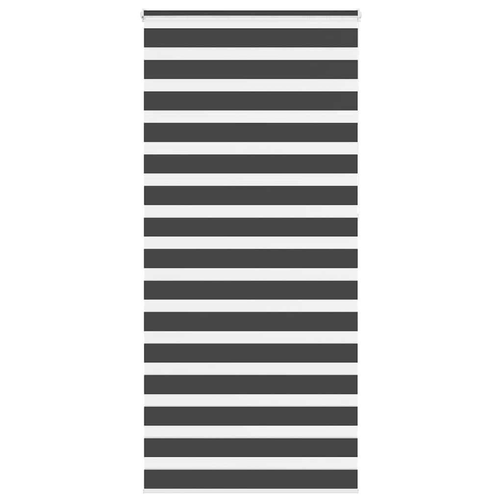 vidaXL Doppelrollo Schwarz 110x230 cm Stoffbreite 105,9 cm Polyester