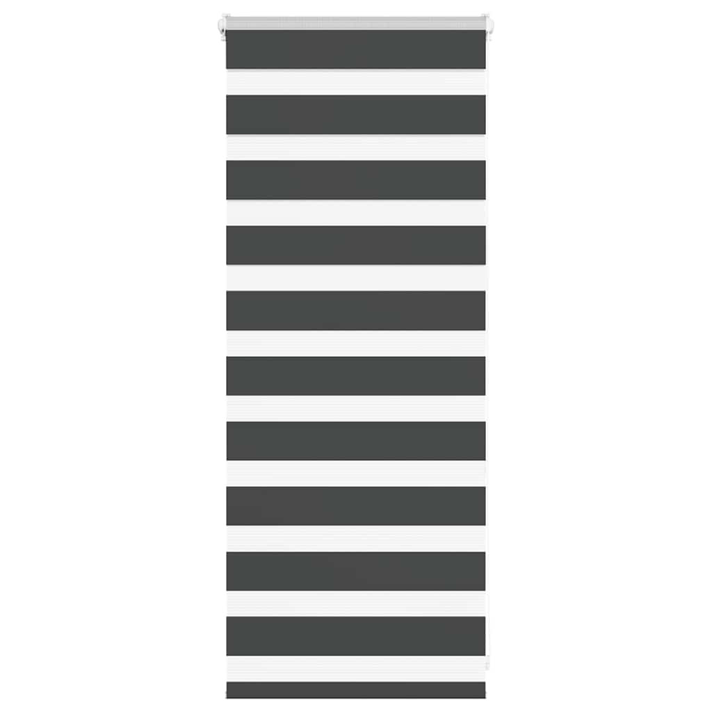 vidaXL Doppelrollo Schwarz 65x100 cm Stoffbreite 60,9 cm Polyester