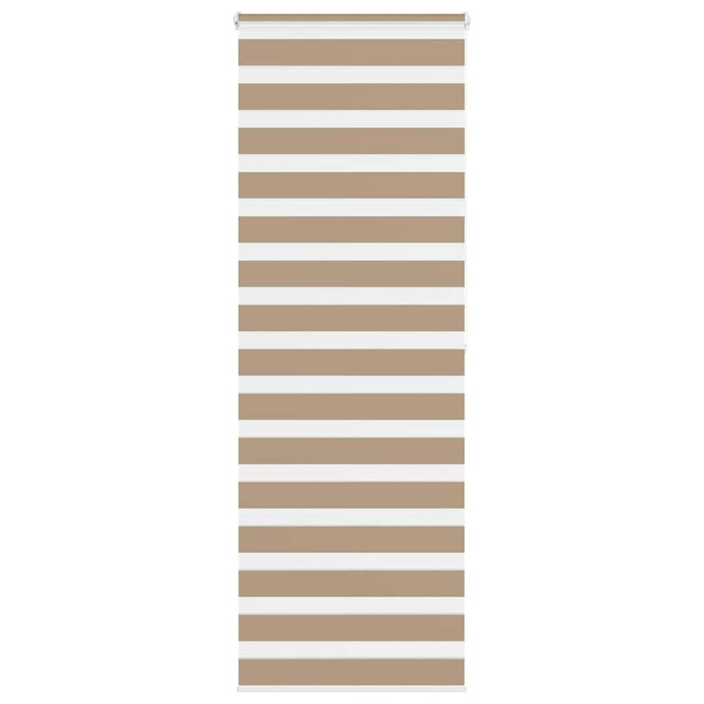 vidaXL Doppelrollo Sandbraun 70x200 cm Stoffbreite 65,9 cm Polyester