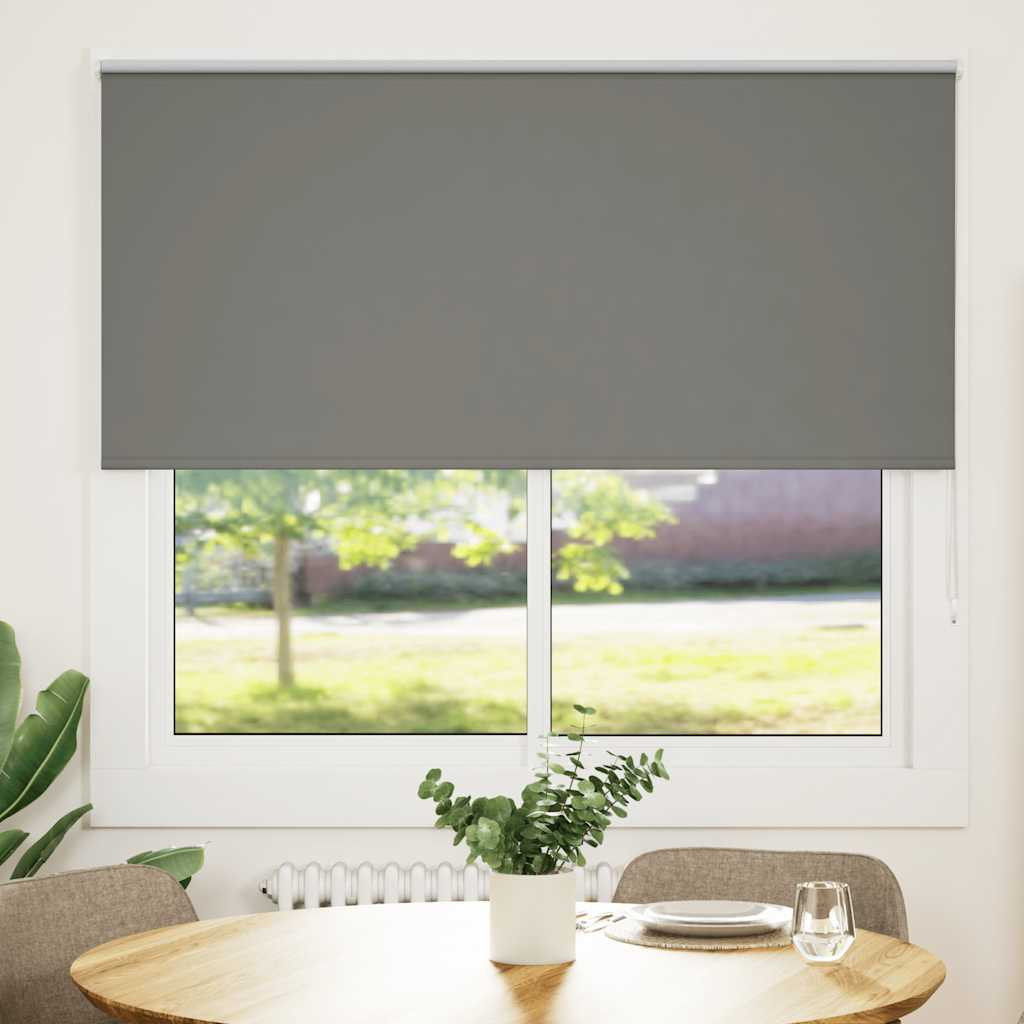 vidaXL Verdunkelungsrollo Grau 155x130cm Stoffbreite 151,6cm Polyester