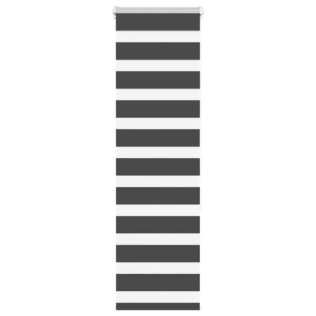 vidaXL Doppelrollo Schwarz 40x150 cm Stoffbreite 35,9 cm Polyester