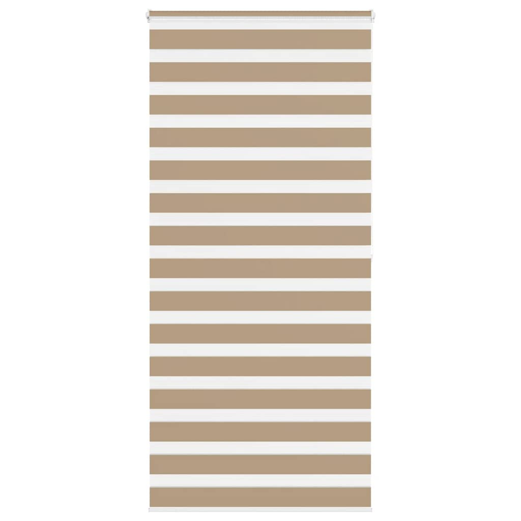 vidaXL Doppelrollo Sandbraun 100x200 cm Stoffbreite 95,9 cm Polyester