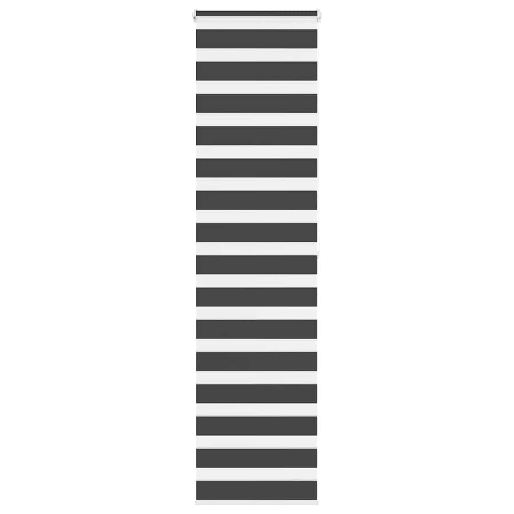 vidaXL Doppelrollo Schwarz 65x200 cm Stoffbreite 60,9 cm Polyester