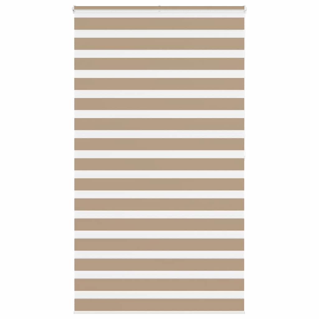 vidaXL Doppelrollo Sandbraun 125x200 cm Stoffbreite 120,9 cm Polyester