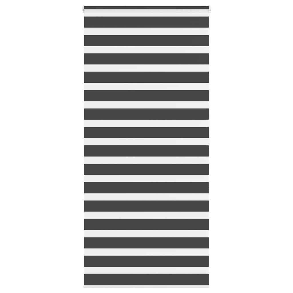 vidaXL Doppelrollo Schwarz 100x200 cm Stoffbreite 95,9 cm Polyester