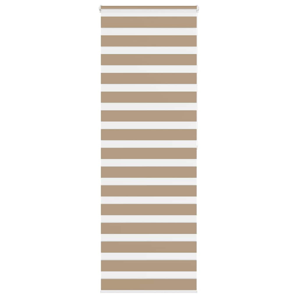vidaXL Doppelrollo Sandbraun 90x200 cm Stoffbreite 85,9 cm Polyester