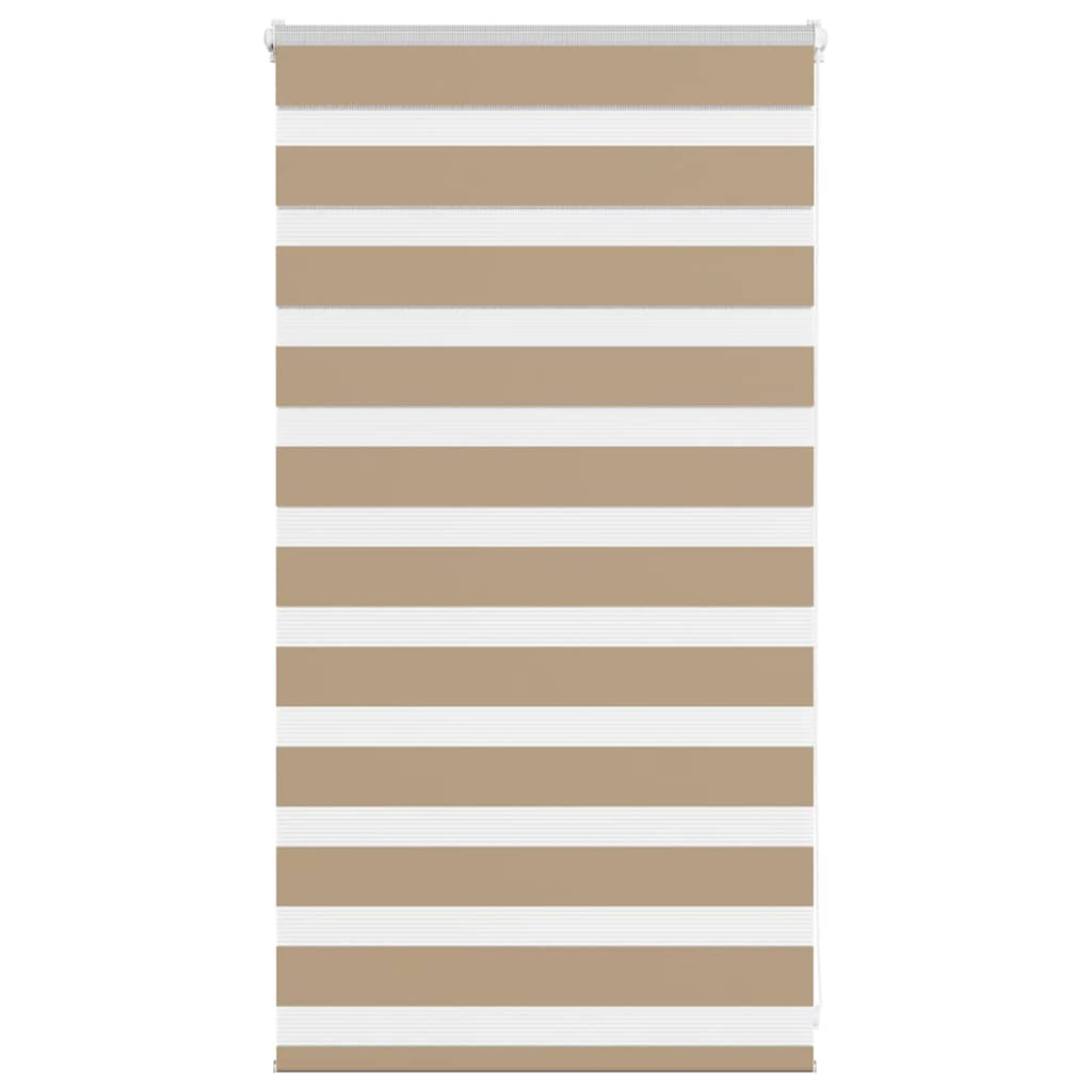 vidaXL Doppelrollo Sandbraun 90x100 cm Stoffbreite 85,9 cm Polyester