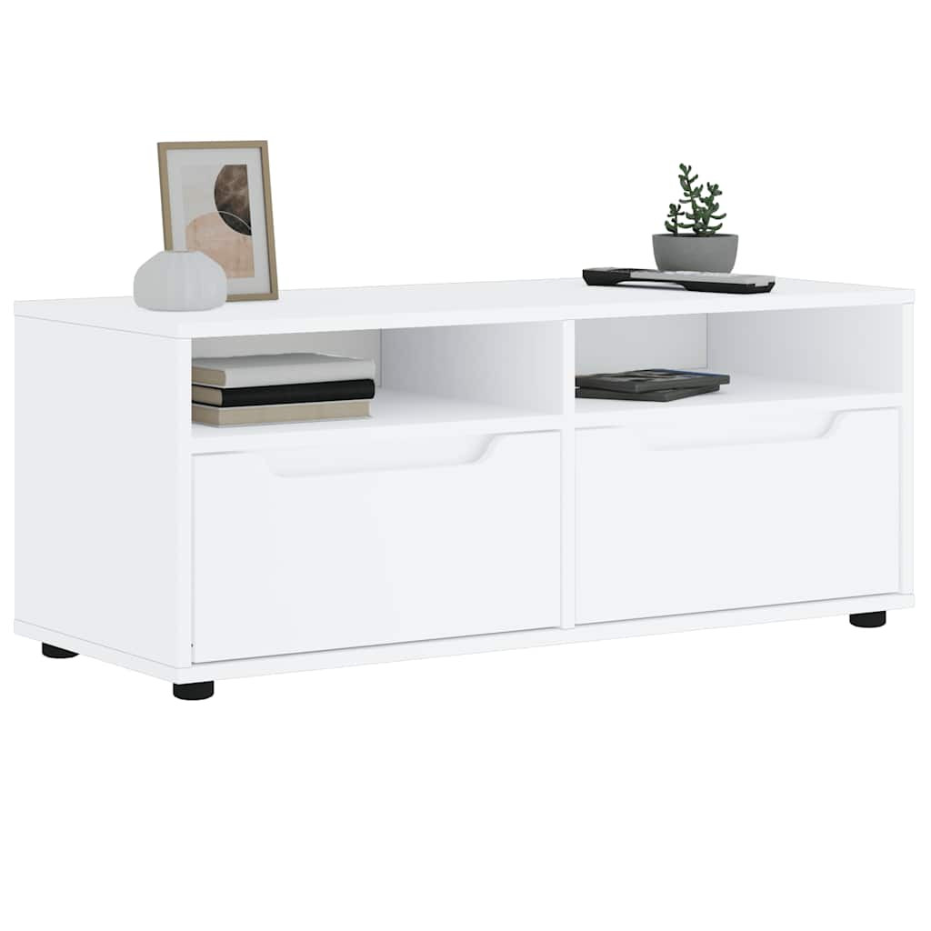 vidaXL TV-Schrank VISNES Weiß 100x40x38 cm Holzwerkstoff