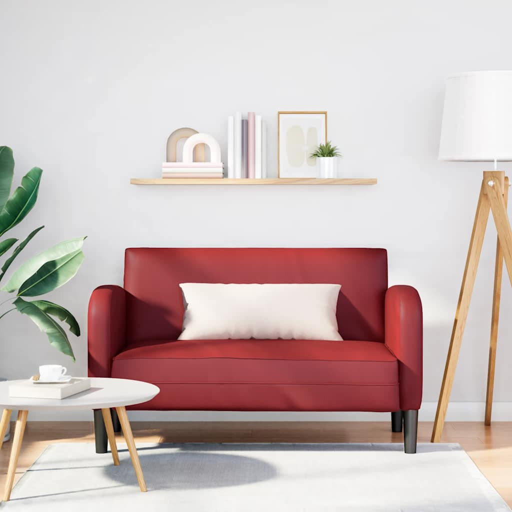 vidaXL Zweisitzer-Sofa Weinrot 110 cm Kunstleder