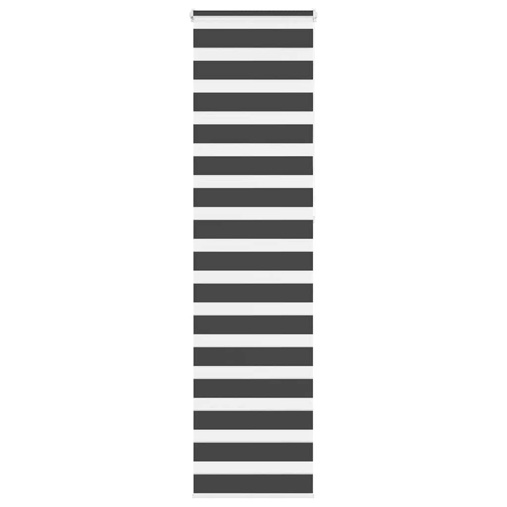 vidaXL Doppelrollo Schwarz 65x230 cm Stoffbreite 60,9 cm Polyester