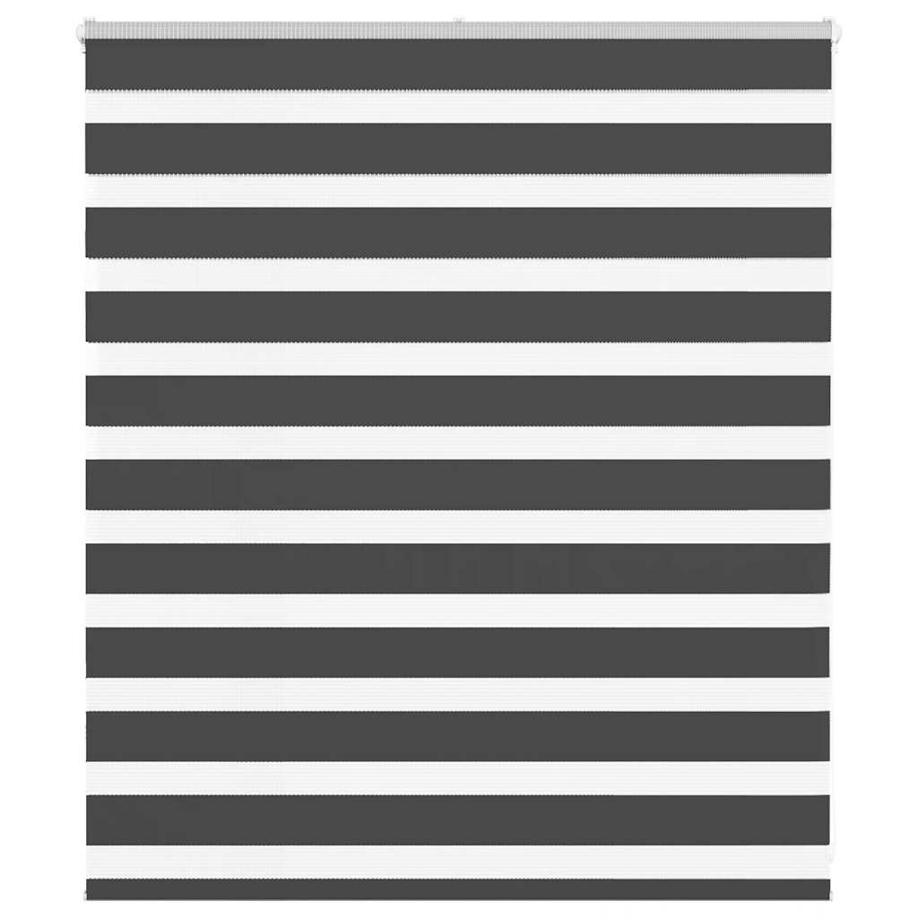 vidaXL Doppelrollo Schwarz 135x100 cm Stoffbreite 130,9 cm Polyester