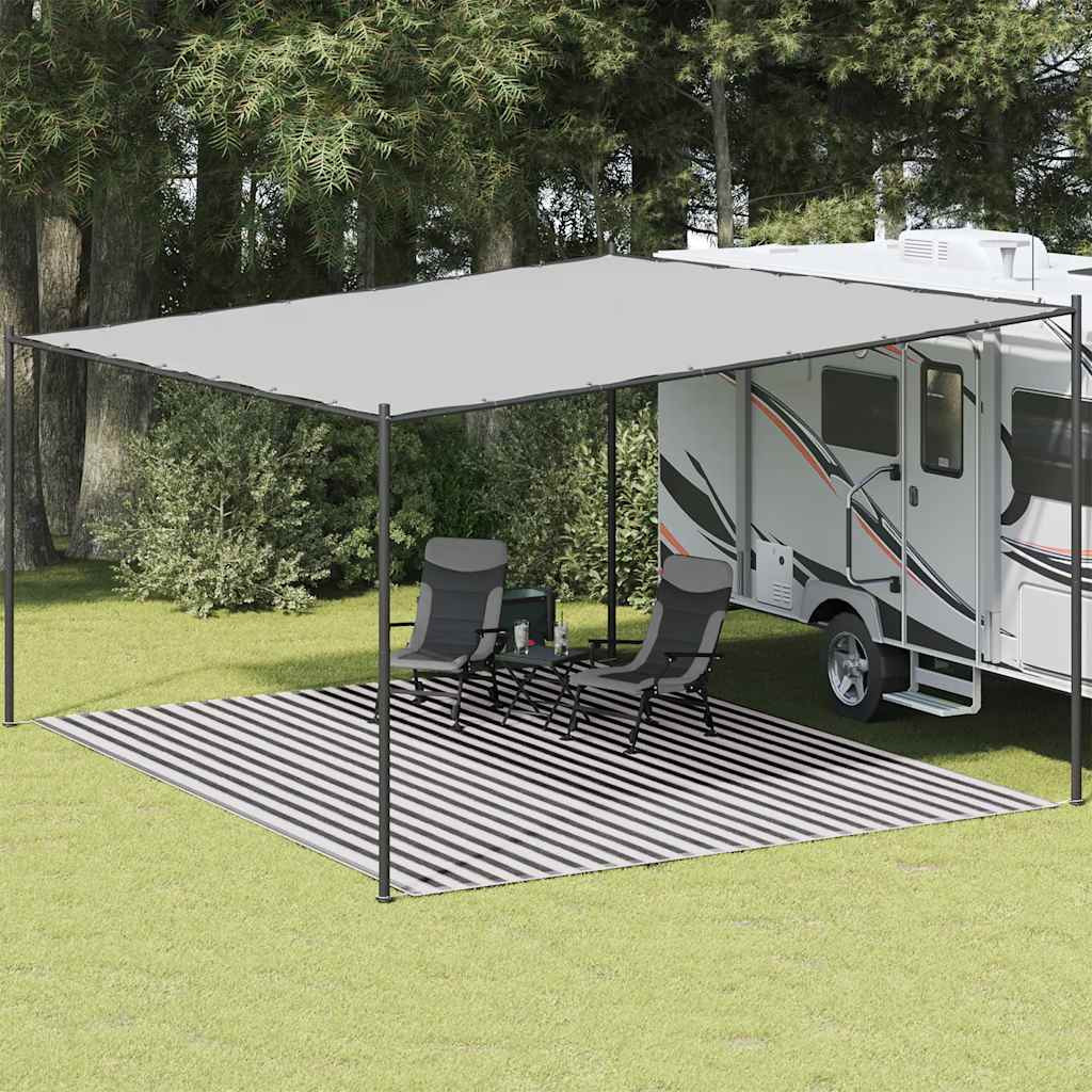 vidaXL Zeltteppich Anthrazit und Weiß 400x500 cm HDPE