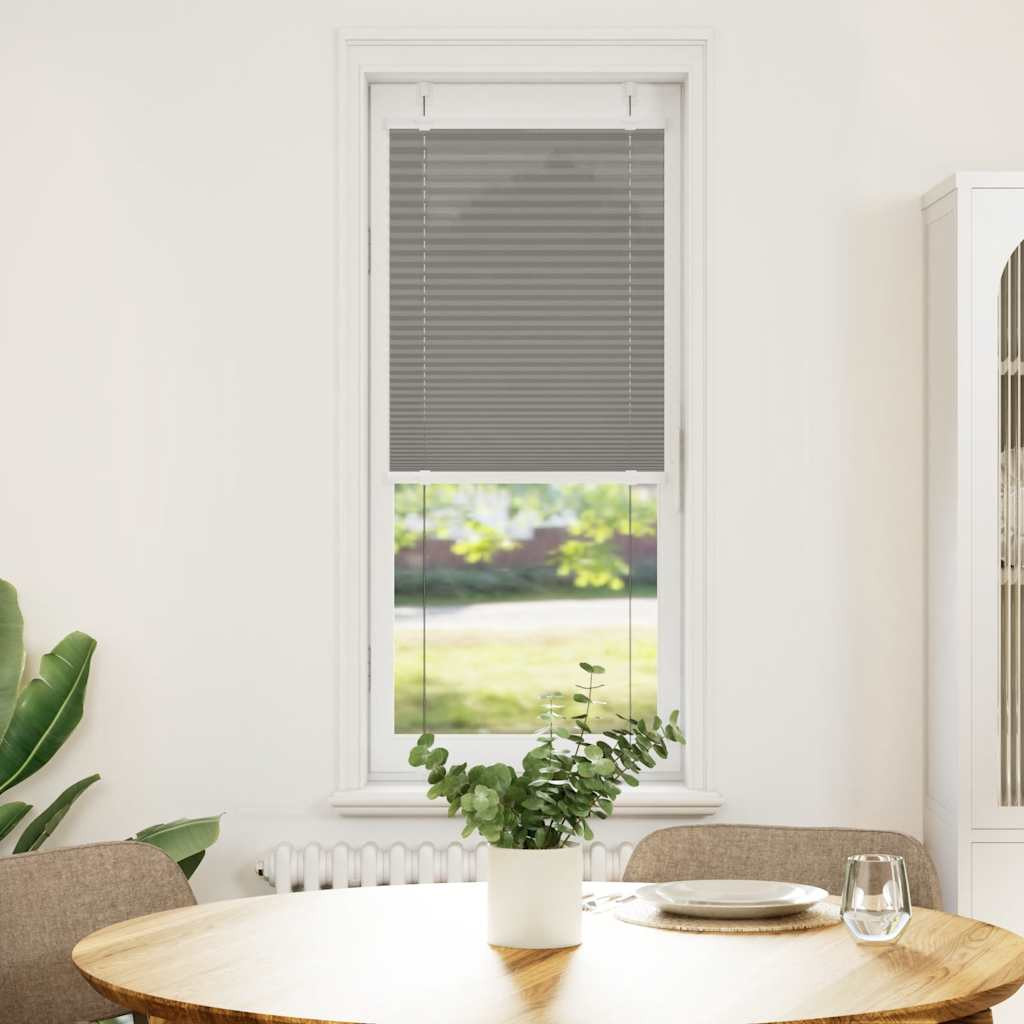 vidaXL Plissee Anthrazit 45x100 cm Stoffbreite 44,4 cm Polyester