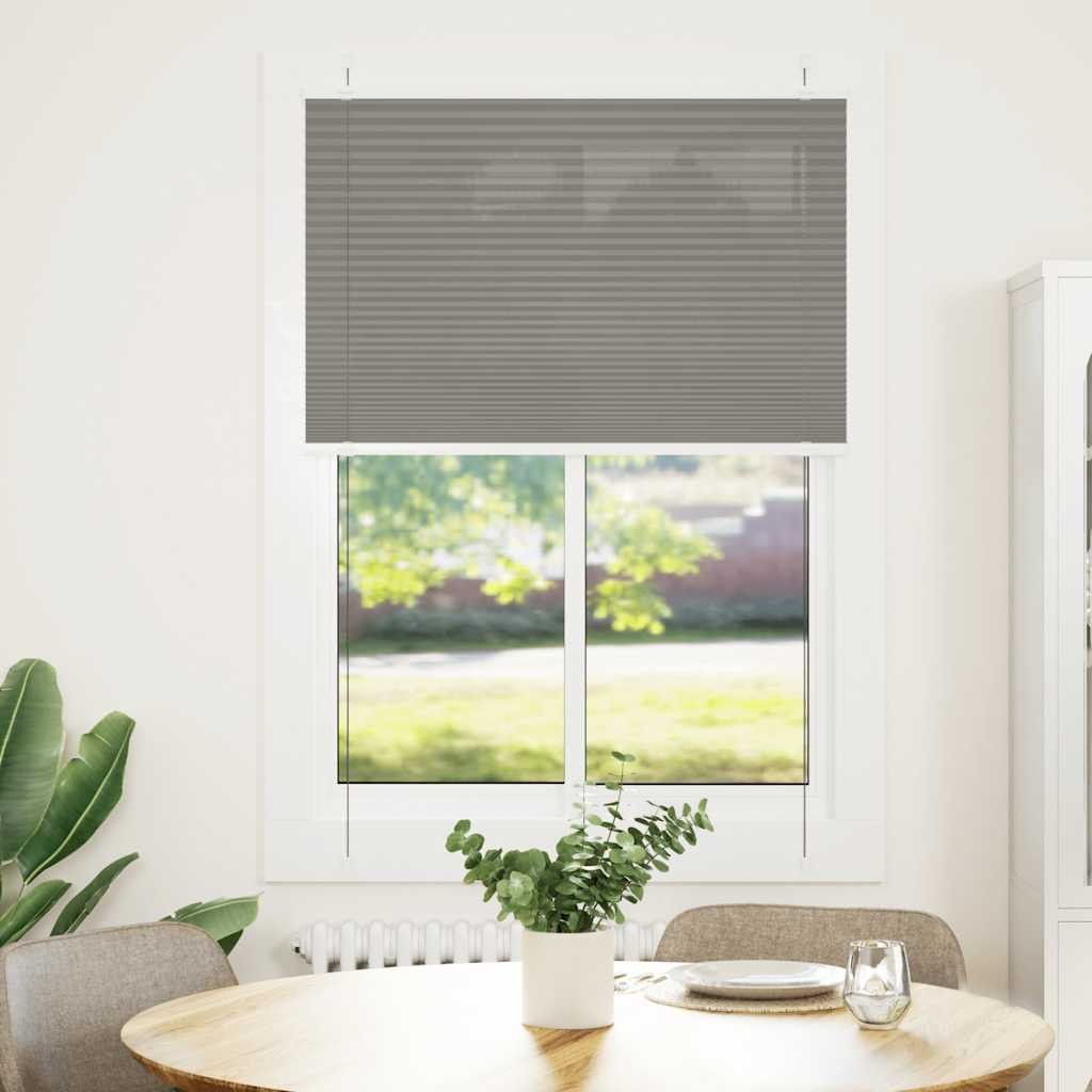 vidaXL Plissee Anthrazit 85x100 cm Stoffbreite 84,4 cm Polyester