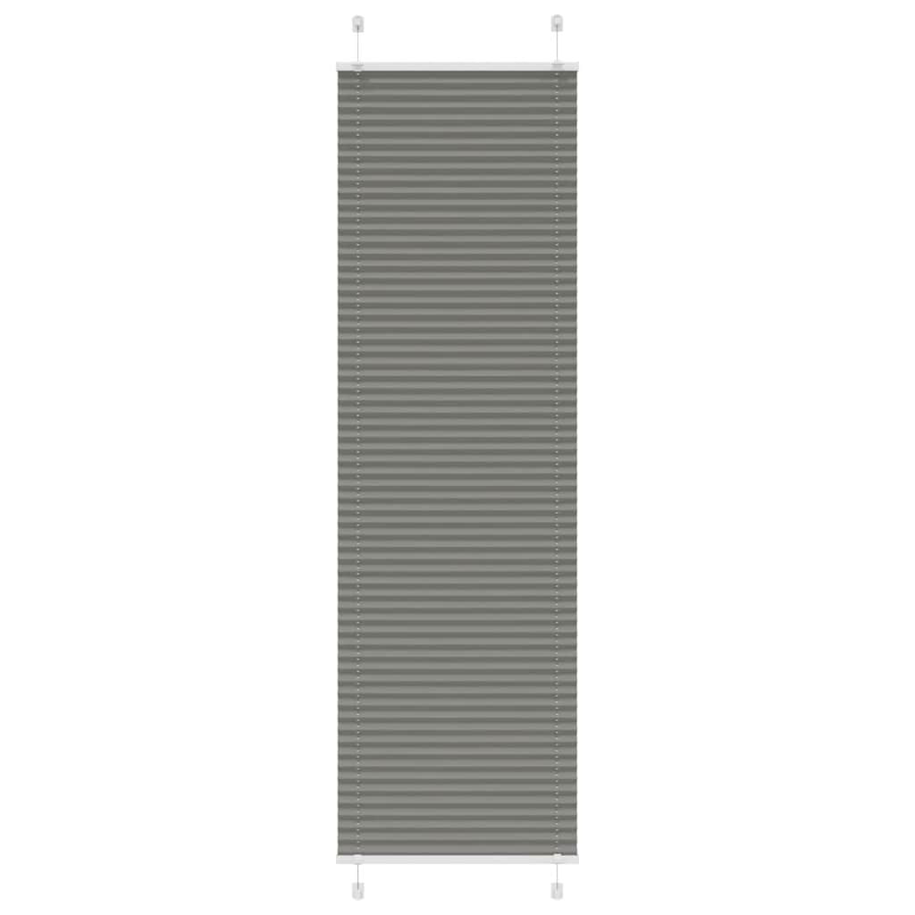 vidaXL Plissee Anthrazit 65x200 cm Stoffbreite 64,4 cm Polyester