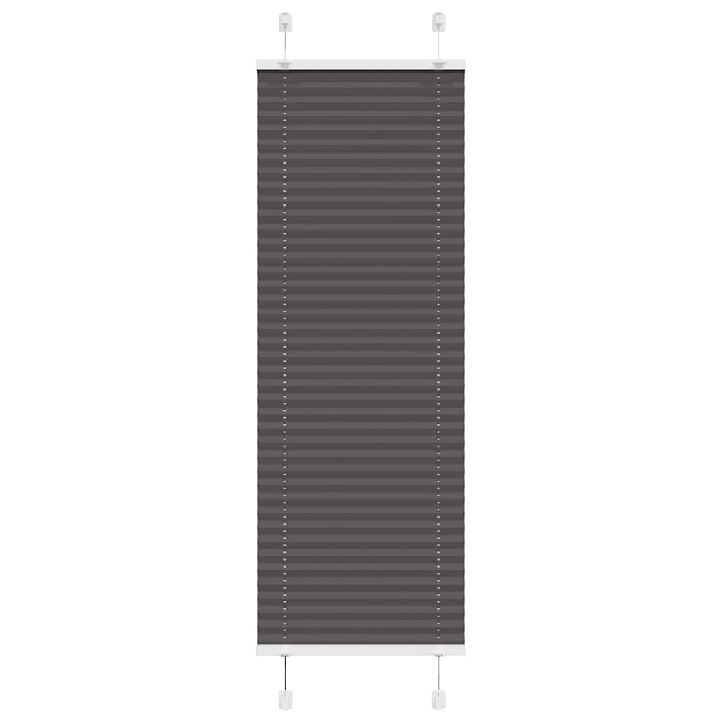 vidaXL Plissee Schwarz 40x100 cm Stoffbreite 39,4 cm Polyester