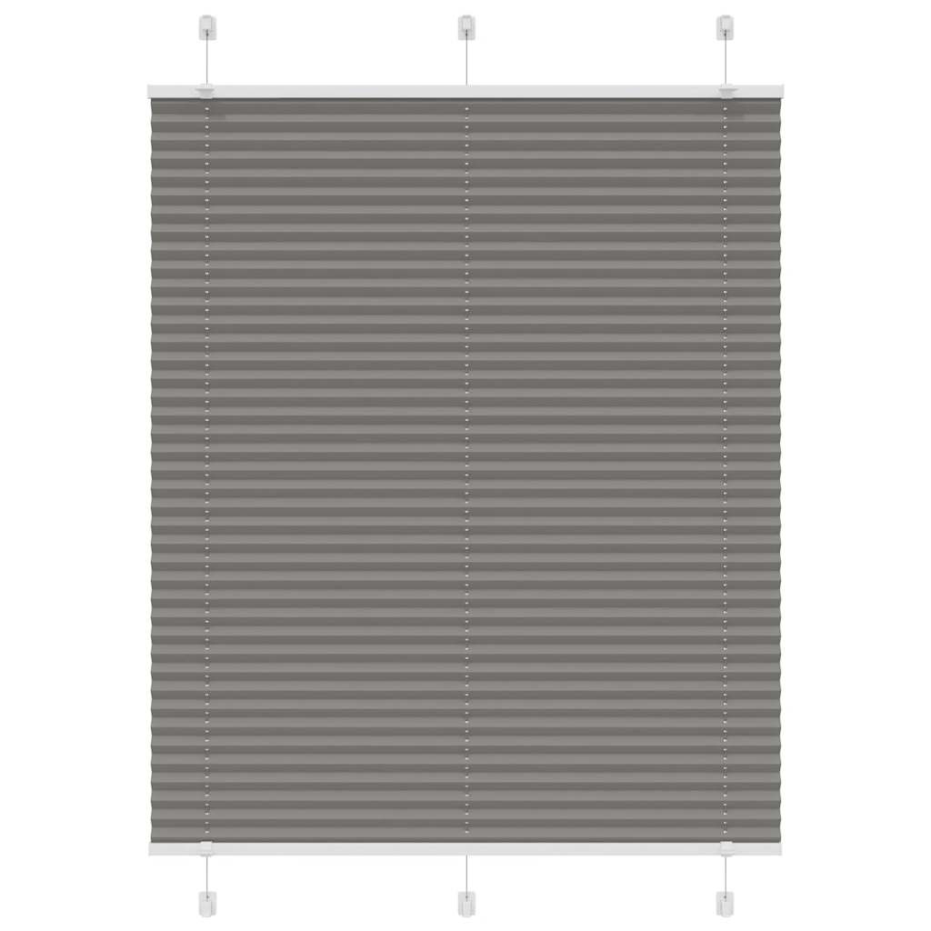 vidaXL Plissee Anthrazit 105x150 cm Stoffbreite 104,4 cm Polyester