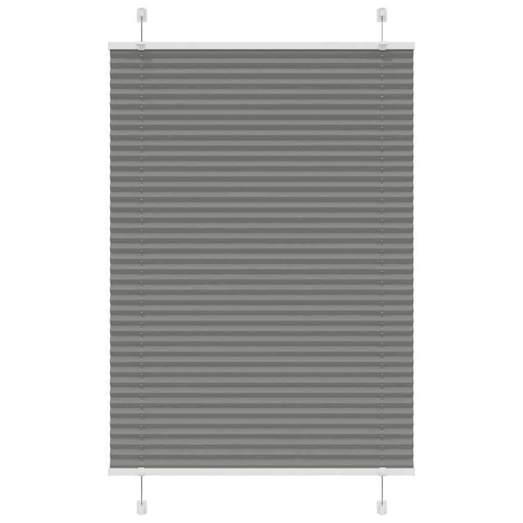 vidaXL Plissee Anthrazit 95x150 cm Stoffbreite 94,4 cm Polyester