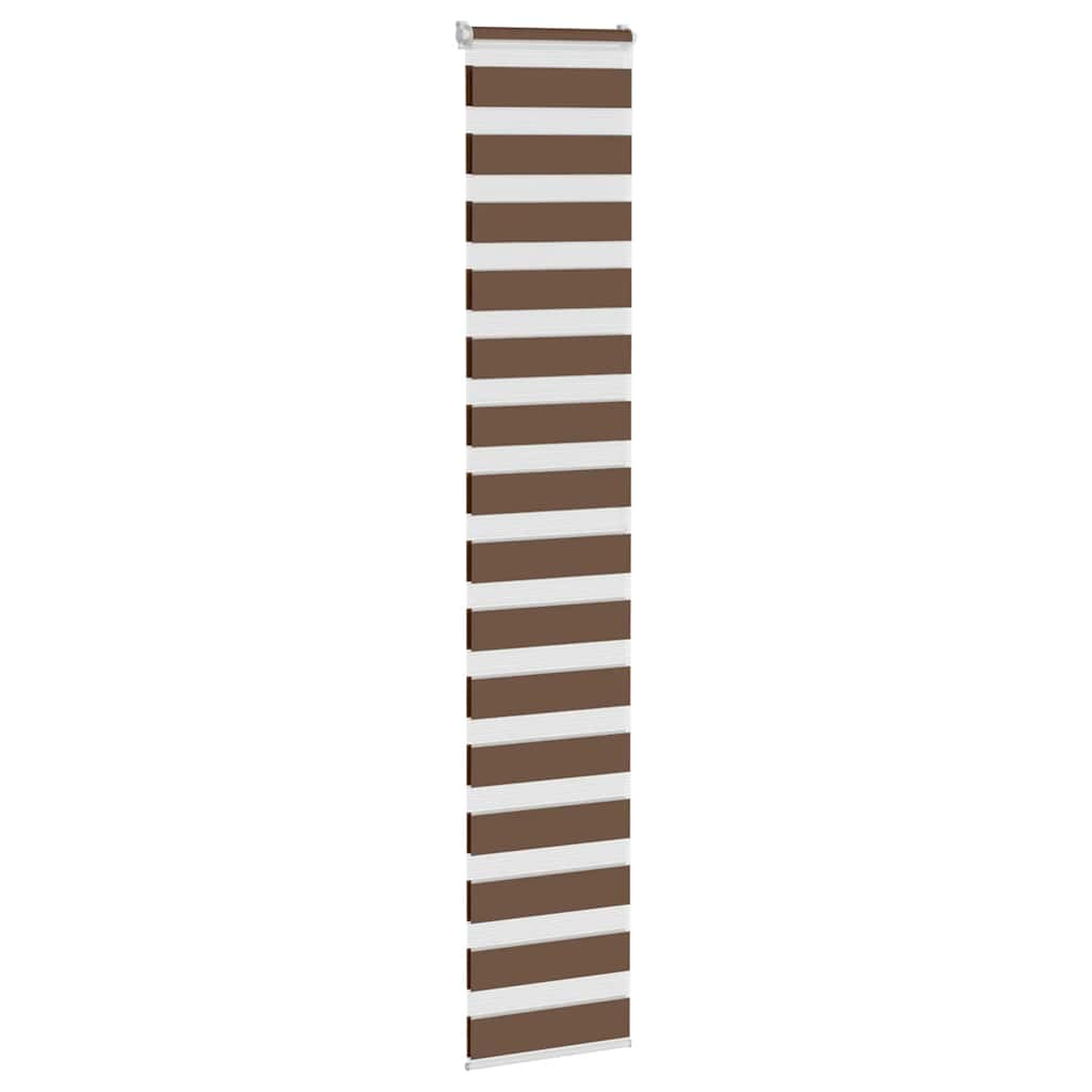 vidaXL Doppelrollo Braun 40x200 cm Stoffbreite 35,9 cm Polyester